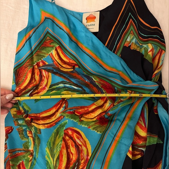 FARM Rio | Tropical Blue Banana Print Mini Wrap Dress - Picture 10 of 10